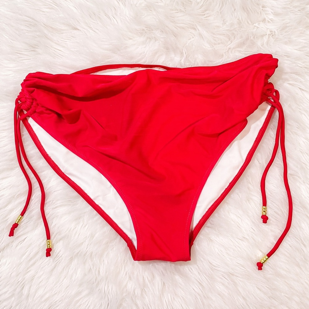 Baleaf Red Women's Bikini Bottom with Side Ties C343